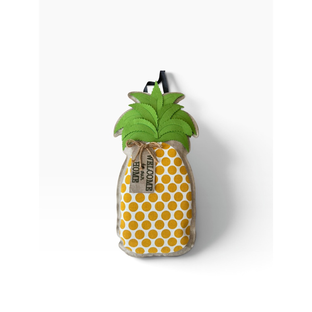 Pineapple Door Decor By Evergreen, Farmhouse Welcome To Our Home Burlap Decor